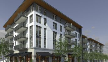 Abode mixed-use rental development at East 33rd Avenue and Victoria Drive, Vancouver